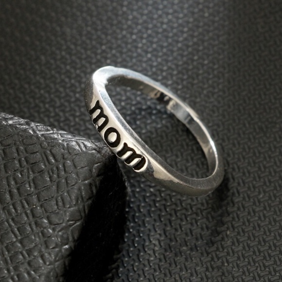 Silver Simple Mom Trendy Ring - Picture 3 of 5